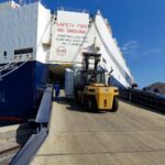 Motonave arriba al Puerto de Santa Marta para la importación de vehículos, y la exportación de transformadores colombianos