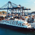 El crucero ISLAND SKY de la línea Noble Caledonia atracó en el Puerto de Santa Marta