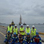 Zarpa desde el Puerto de Santa Marta el Buque Escuela de España: Juan Sebastián de Elcano