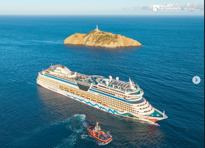 El Puerto de Santa Marta recibe el crucero Aidablu de Aida Cruises